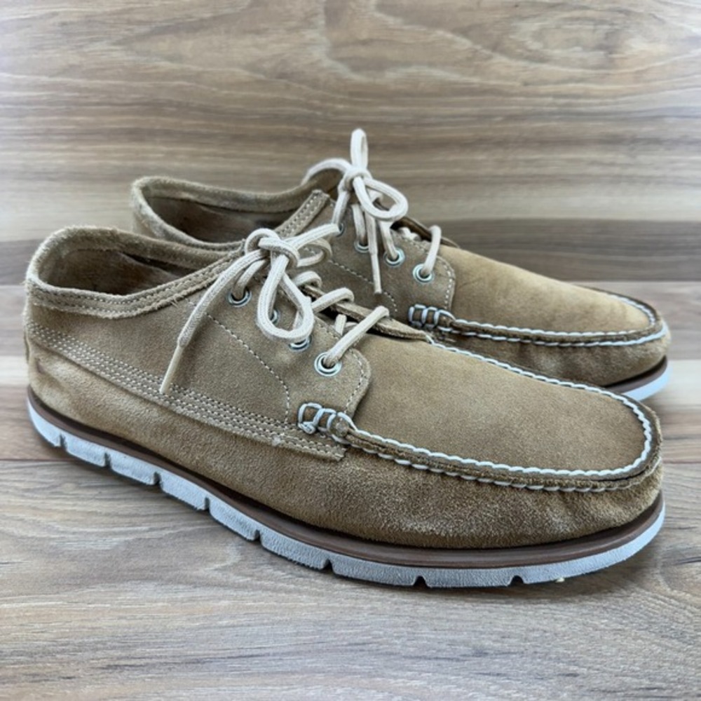 Timberland  Mens Size 11 D‎ Tan Suede Comfort Lace Up Loafers